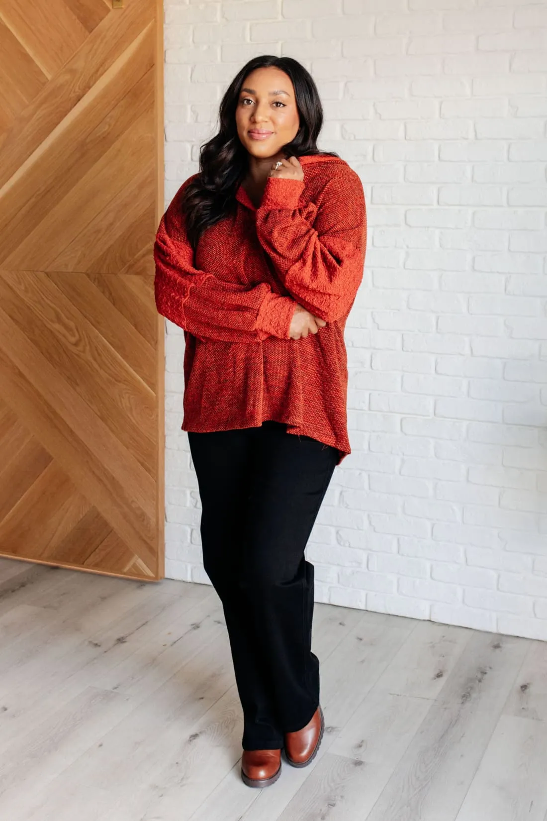 Color-Blocked Hoodie Tunic