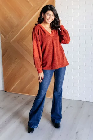Color-Blocked Hoodie Tunic