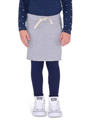 Colored Organics Raw Edge Skirt (Heather Grey) - Size 2T, 3T, 4T