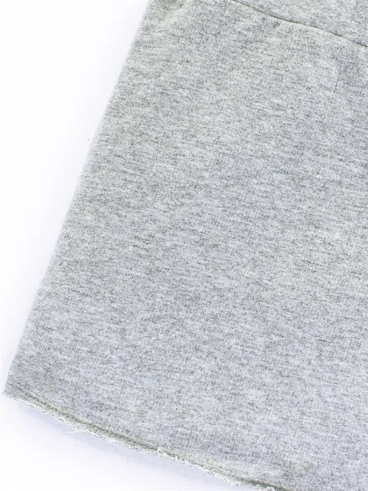 Colored Organics Raw Edge Skirt (Heather Grey) - Size 2T, 3T, 4T