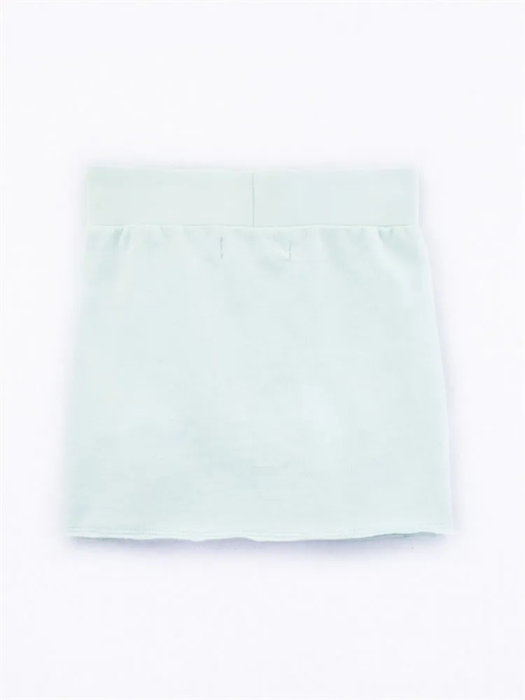 Colored Organics Raw Edge Skirt (Light Teal) - Size: 2T, 3T, 4T