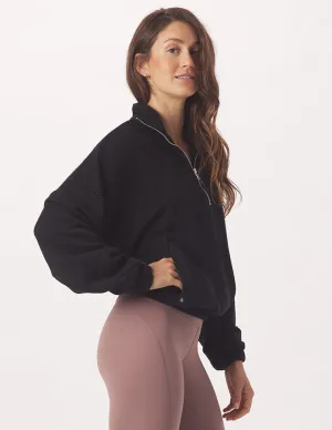 Complex Quarter Zip: Black