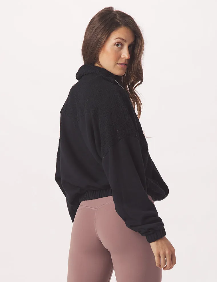 Complex Quarter Zip: Black
