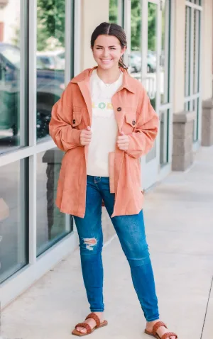 Cool Crisp Air Cord Shacket