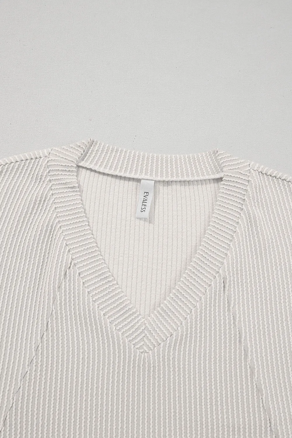 Corded Drop Shoulder Classy Fall Sweatshirt