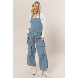 Corduroy Cargo HYFVE Overalls: Blue