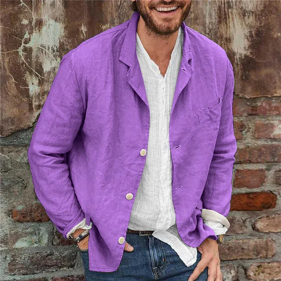 Cotton and Linen Dino Casual Jacket