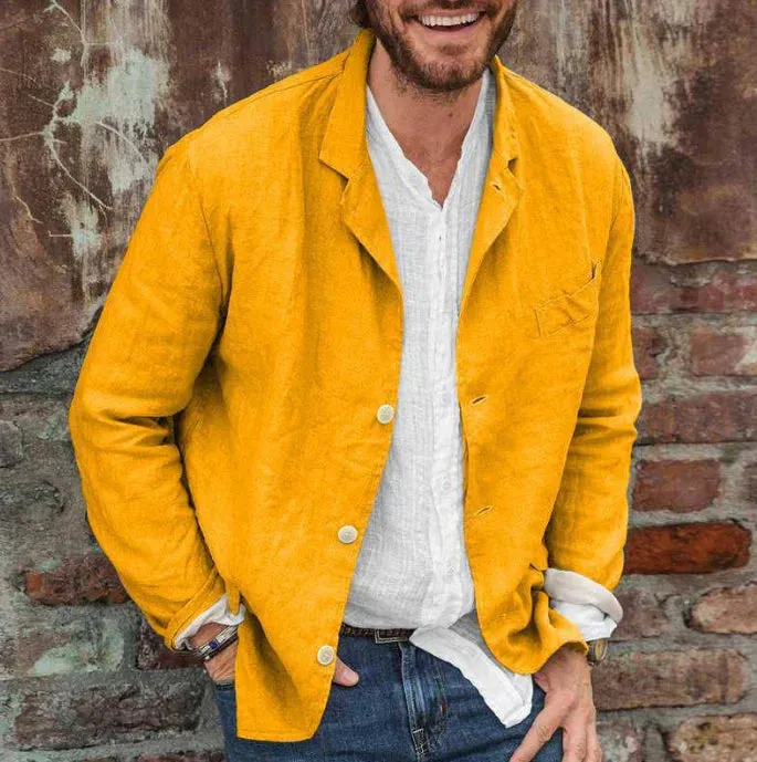Cotton and Linen Dino Casual Jacket