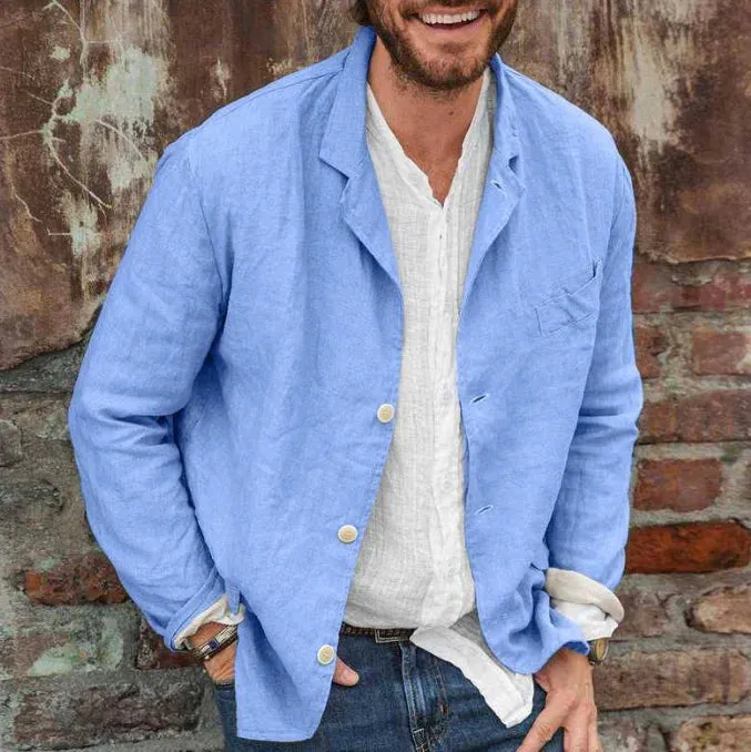 Cotton and Linen Dino Casual Jacket