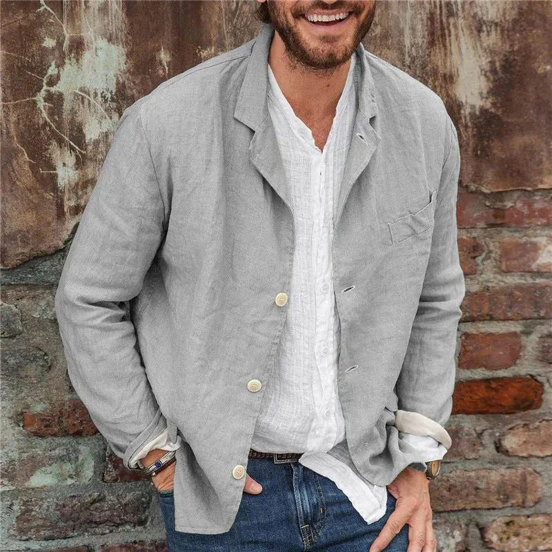 Cotton and Linen Dino Casual Jacket