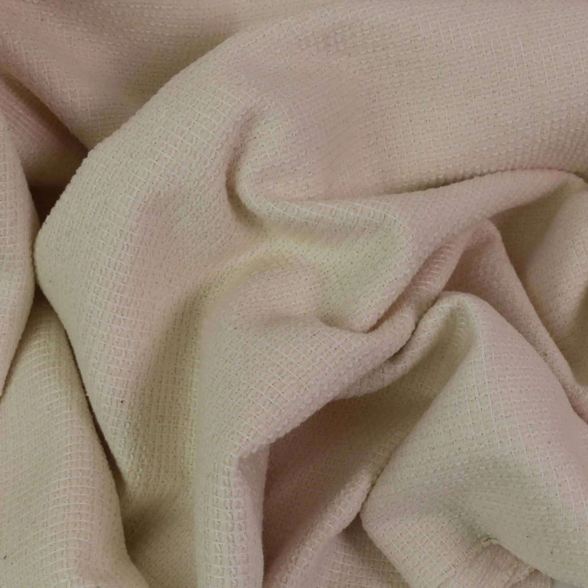 Cotton Boucle Fabric - Cream