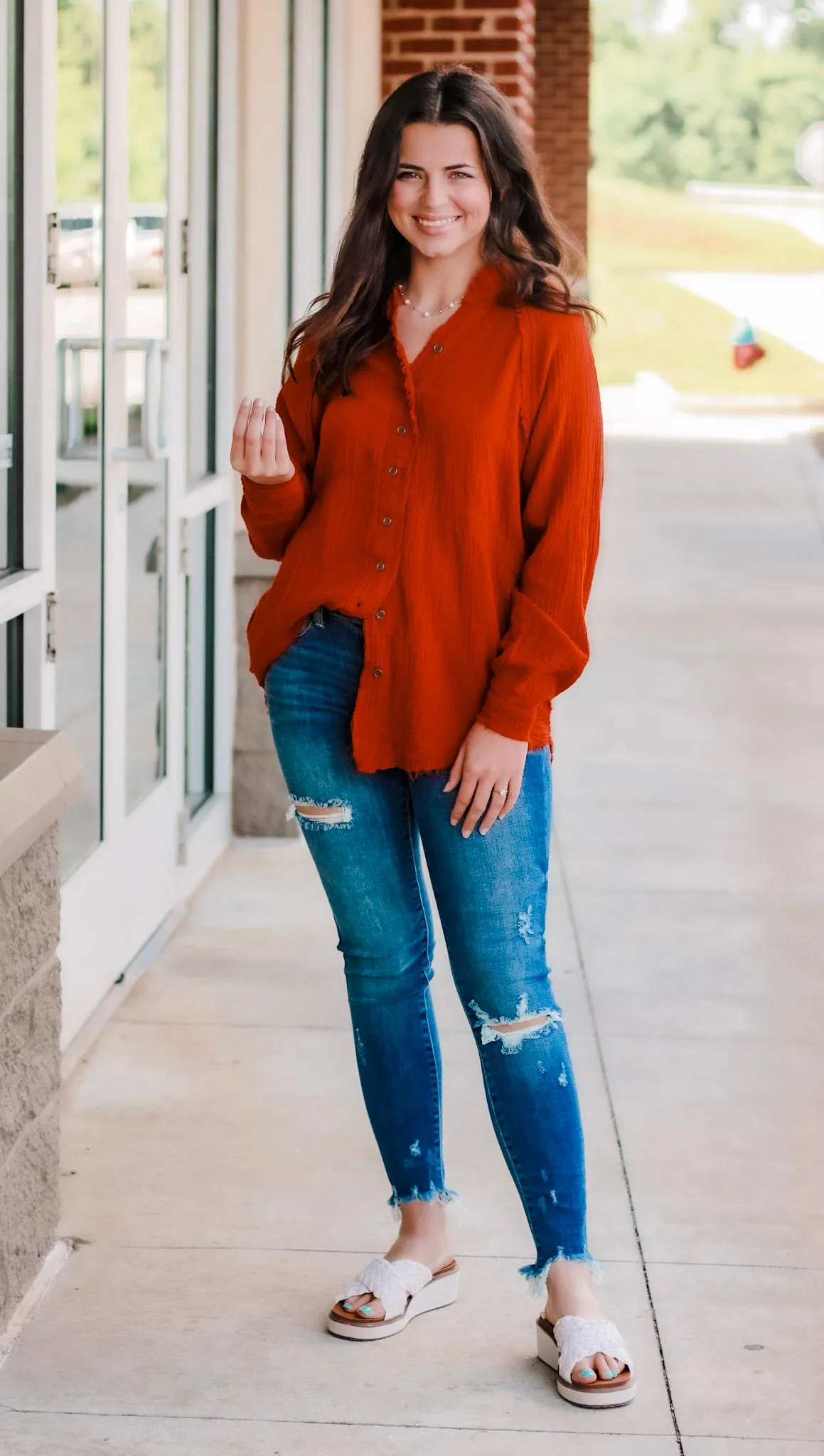 Cover Me Up Top in Copper