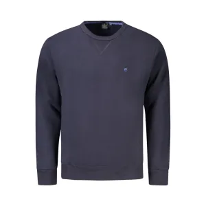 Coveri Moving Blue Cotton Men Sweater