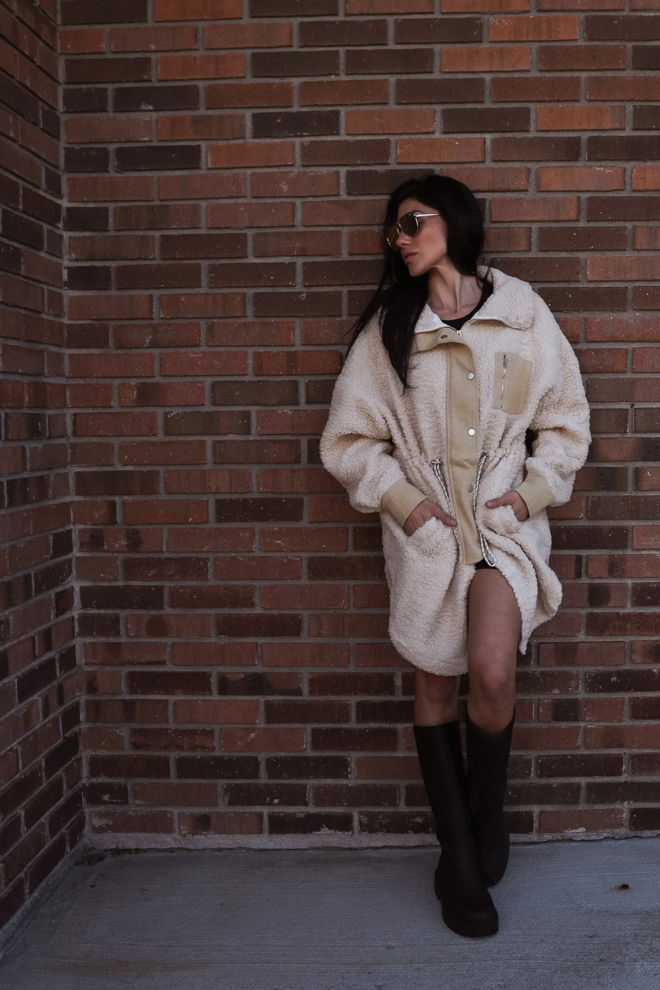 Cozy Dreams Faux Shearling Corduroy Jacket