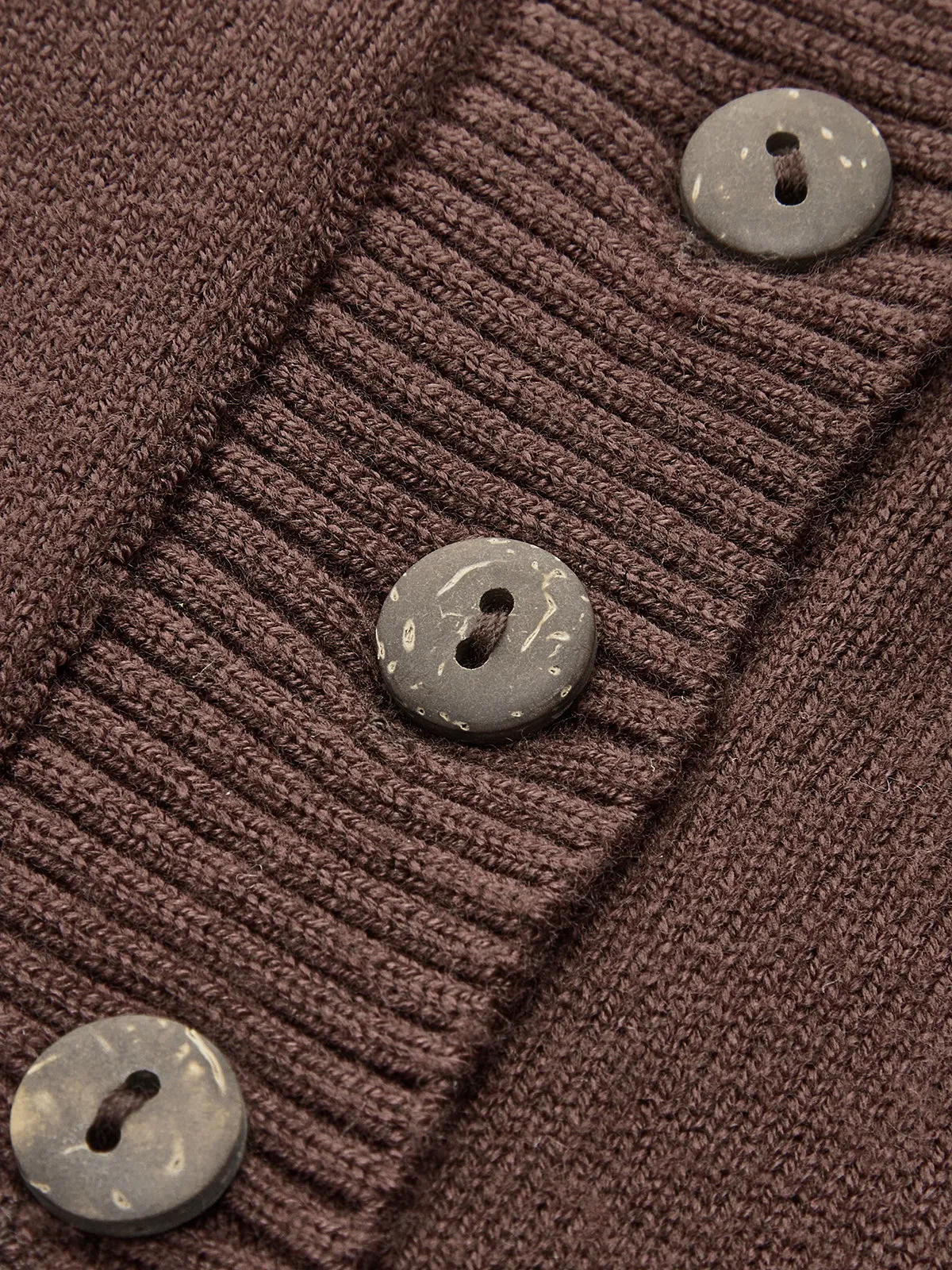 Crew Neck Breasted Cardigan