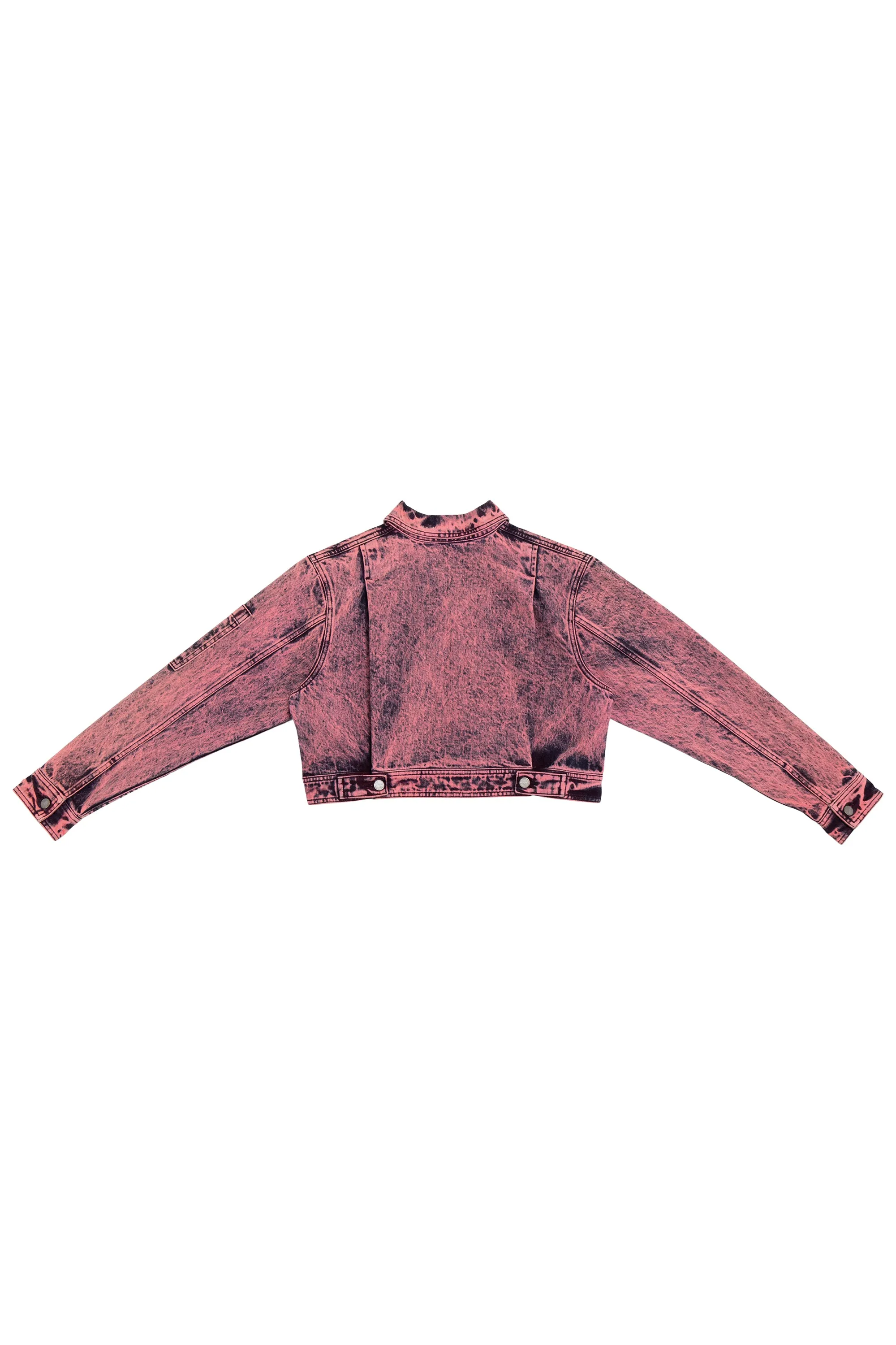 CROPPED LAB COAT WITH MINERAL WASH