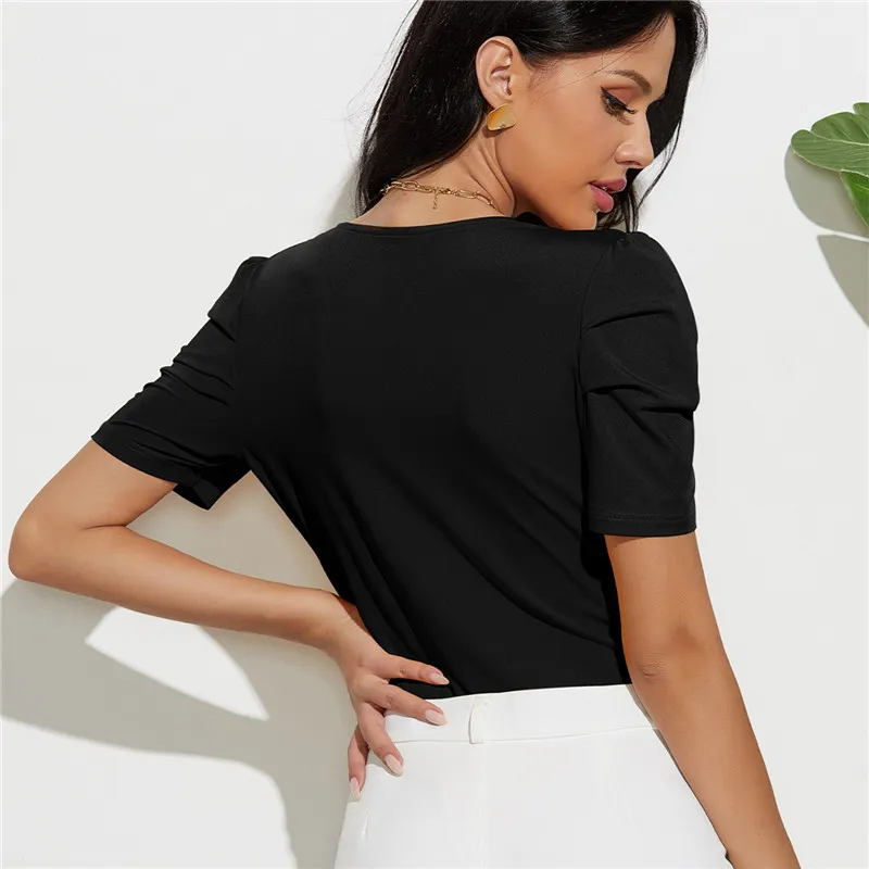 Cross the Line Wrap V-Neck Bodysuit