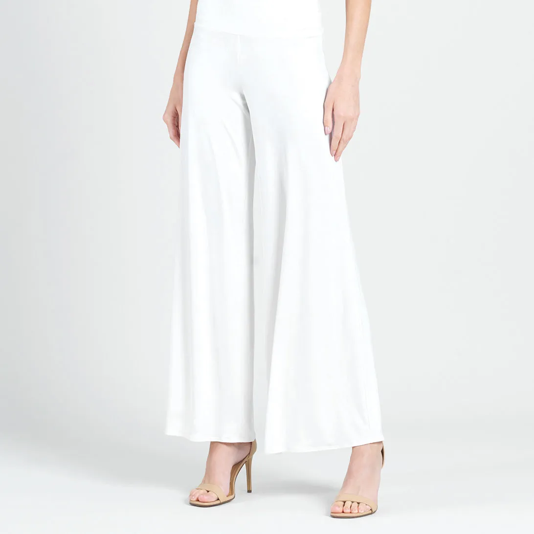 Crushed Silk Knit - Palazzo Pant - Ivory - Final Sale!