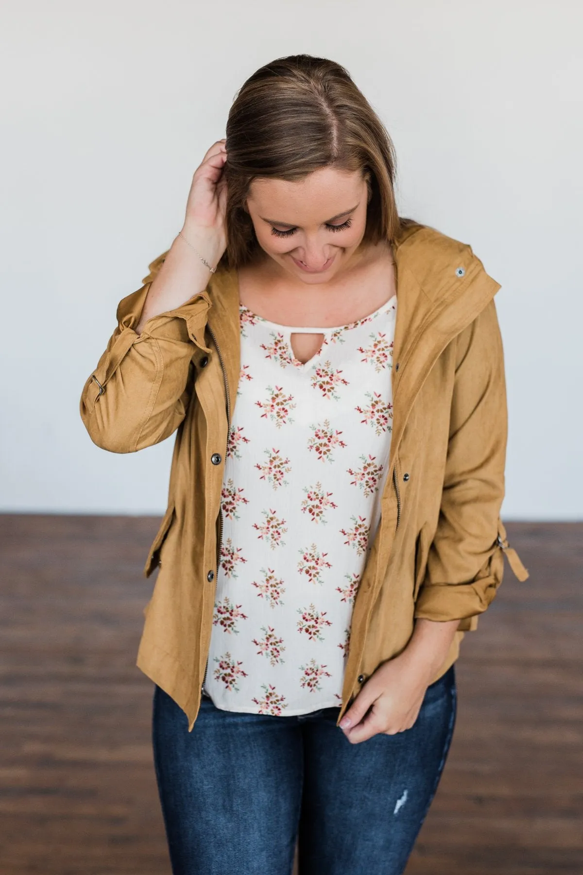 Dance To The Rhythm Floral Tank Top- Cream
