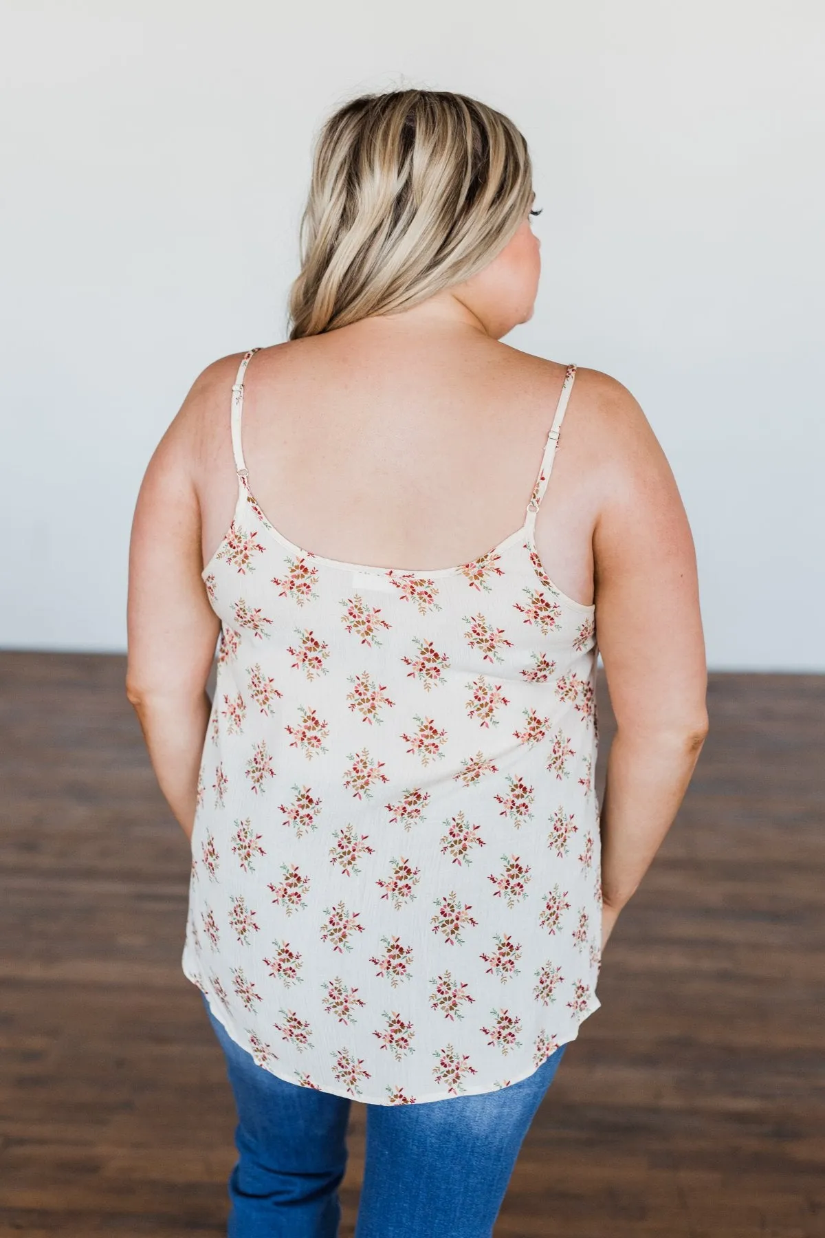 Dance To The Rhythm Floral Tank Top- Cream