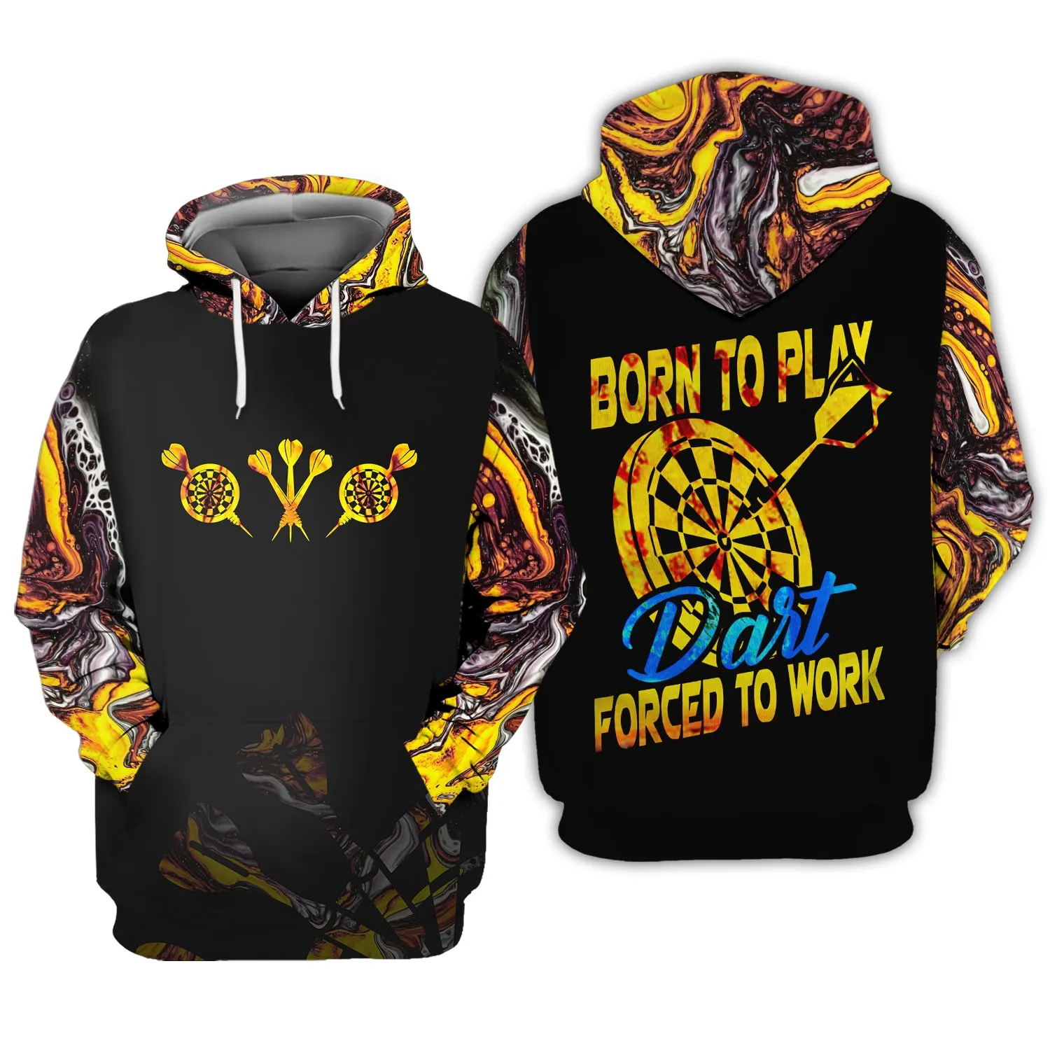 Dart, Born To Play, Forced To Work 3D Printed Shirts
