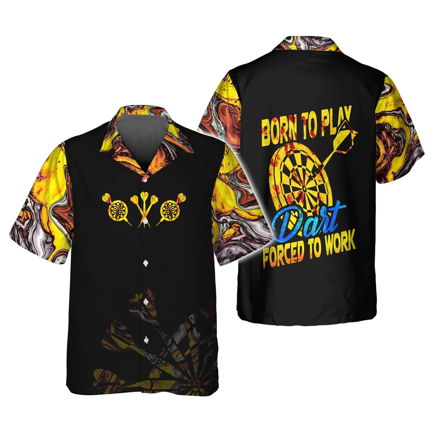 Dart, Born To Play, Forced To Work 3D Printed Shirts