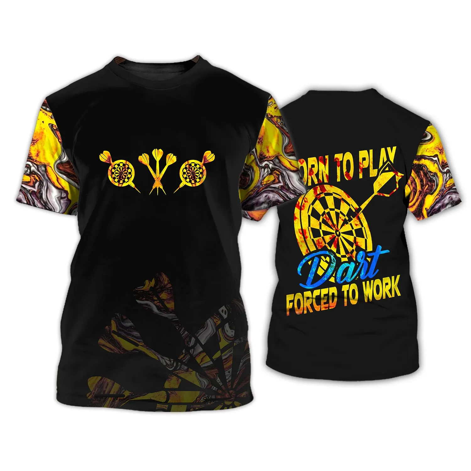 Dart, Born To Play, Forced To Work 3D Printed Shirts