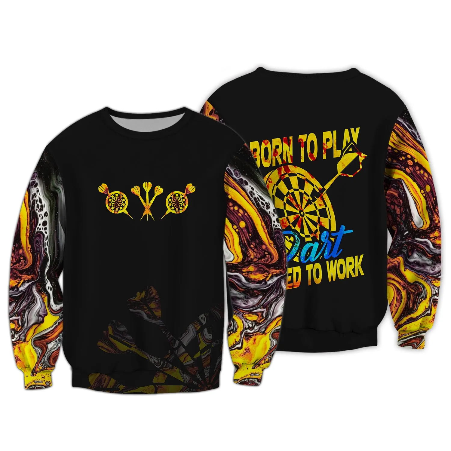 Dart, Born To Play, Forced To Work 3D Printed Shirts