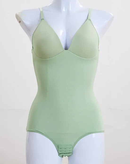 Deep V Neck Thong Bodysuit