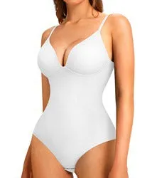 Deep V Neck Thong Bodysuit