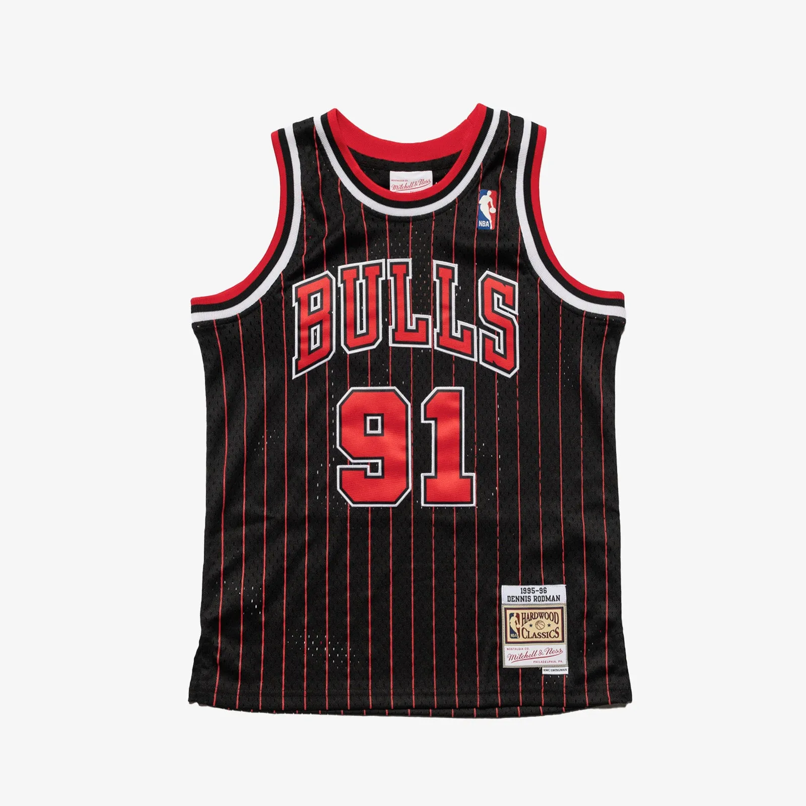 Dennis Rodman Chicago Bulls 95-96 HWC Youth Swingman Jersey - Black