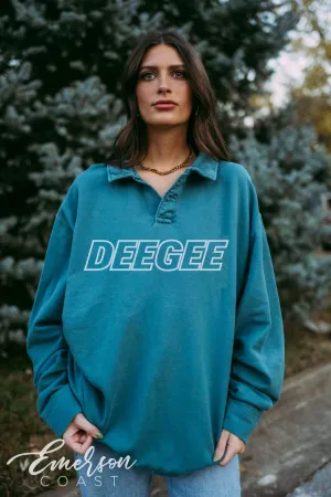 DG Emerald Outline Oversized Collared Crew