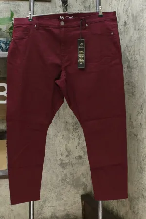 DG2 by Diane Gilman Plus Size Virtual Stretch Seamless Skinny Jeans Wine 22W