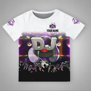 Dj 1222 Personalized Name 3D Kid Tshirt