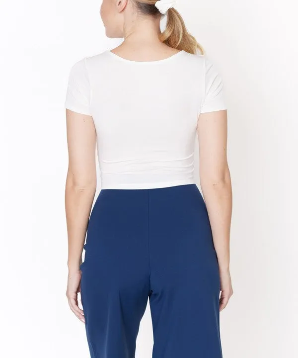 Double-Layered Bamboo Crop Top