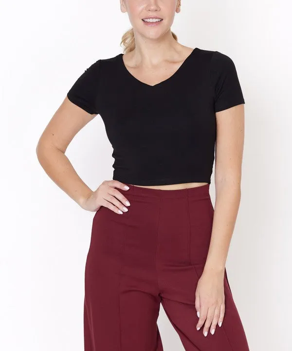 Double-Layered Bamboo Crop Top