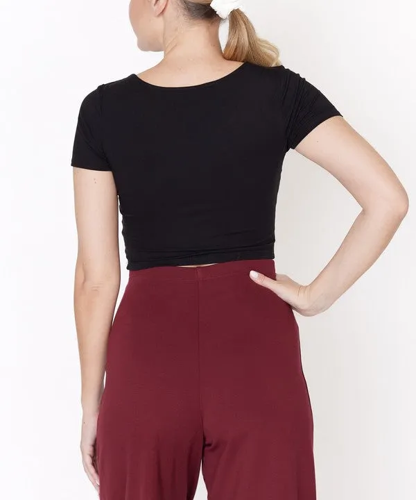 Double-Layered Bamboo Crop Top