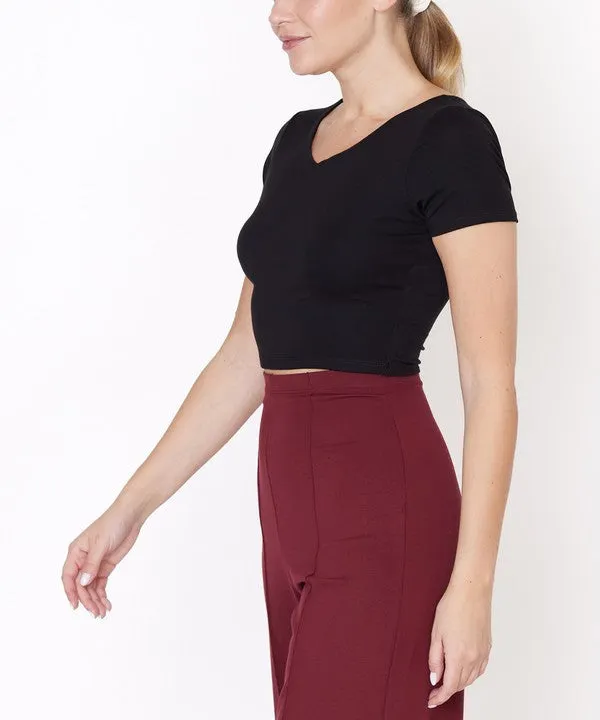 Double-Layered Bamboo Crop Top