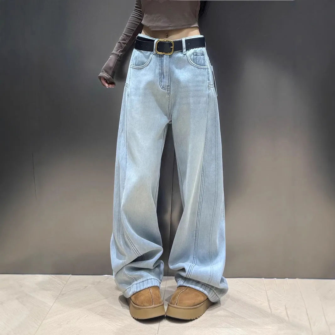 Drooping Slimming Wide-Leg Pants