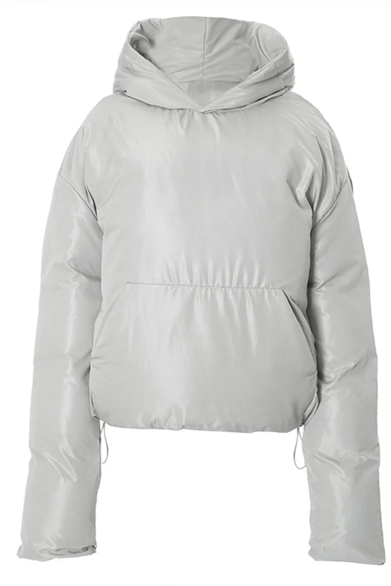 DS3154 Puffer Overall Hoodie Coat Outerwear