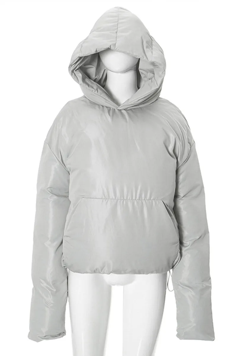 DS3154 Puffer Overall Hoodie Coat Outerwear