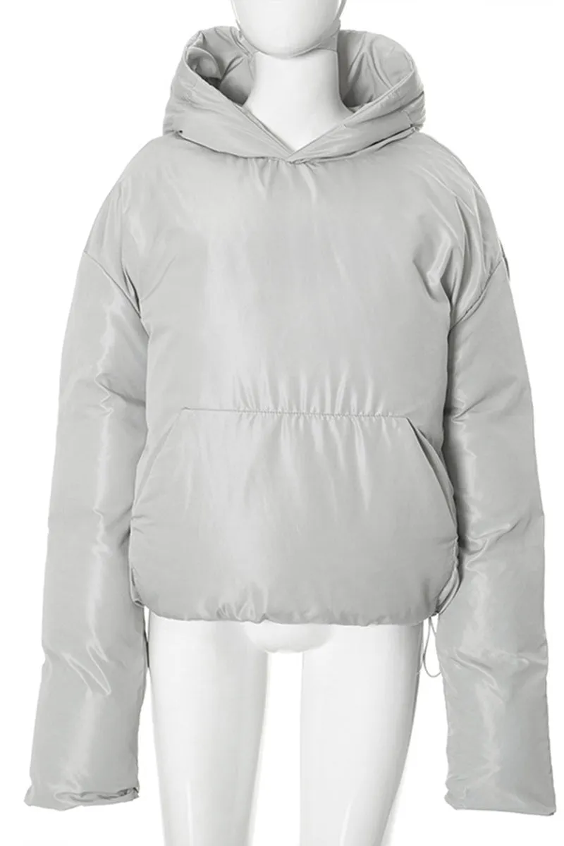 DS3154 Puffer Overall Hoodie Coat Outerwear