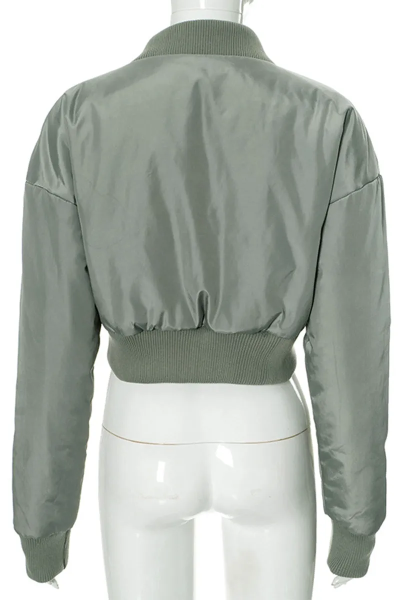 DS3272 Puffer Bomber Jacket Outerwear