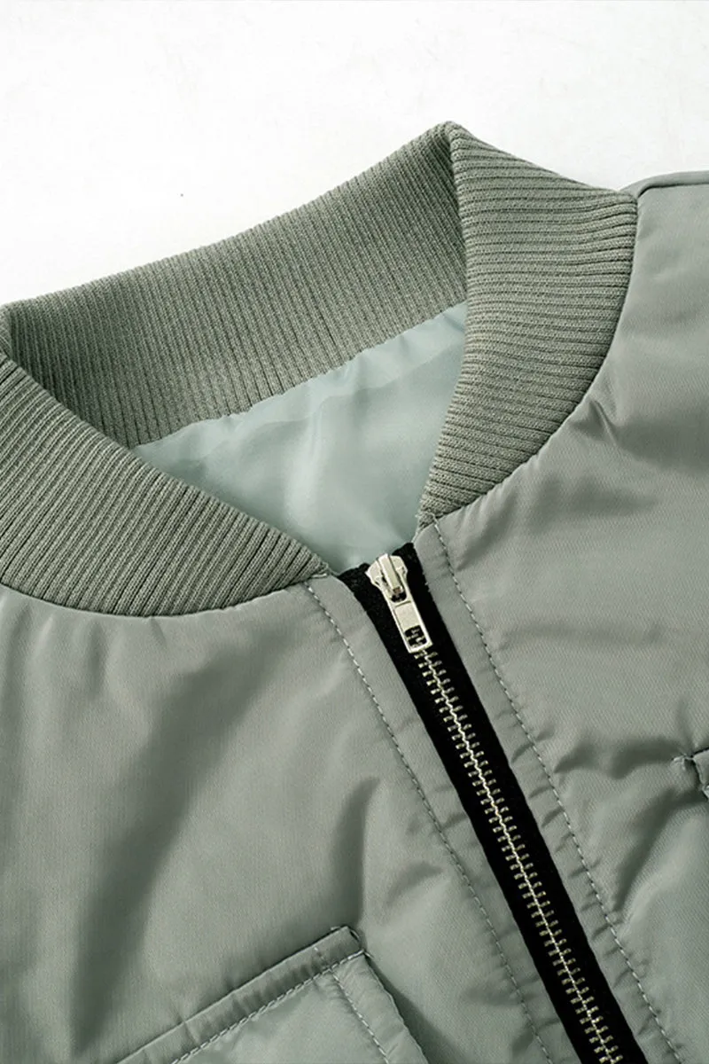 DS3272 Puffer Bomber Jacket Outerwear