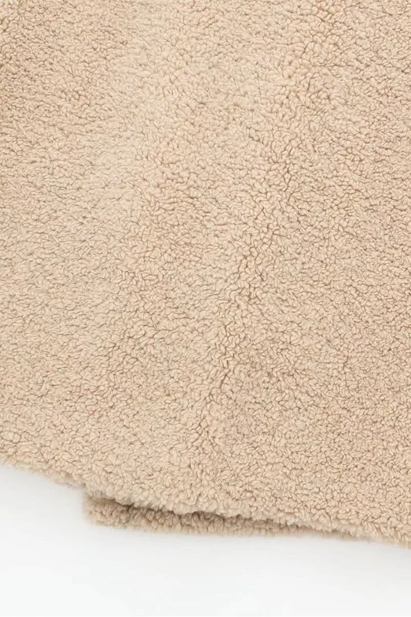 DS3386 Teddy Fur Long Coat Outerwear