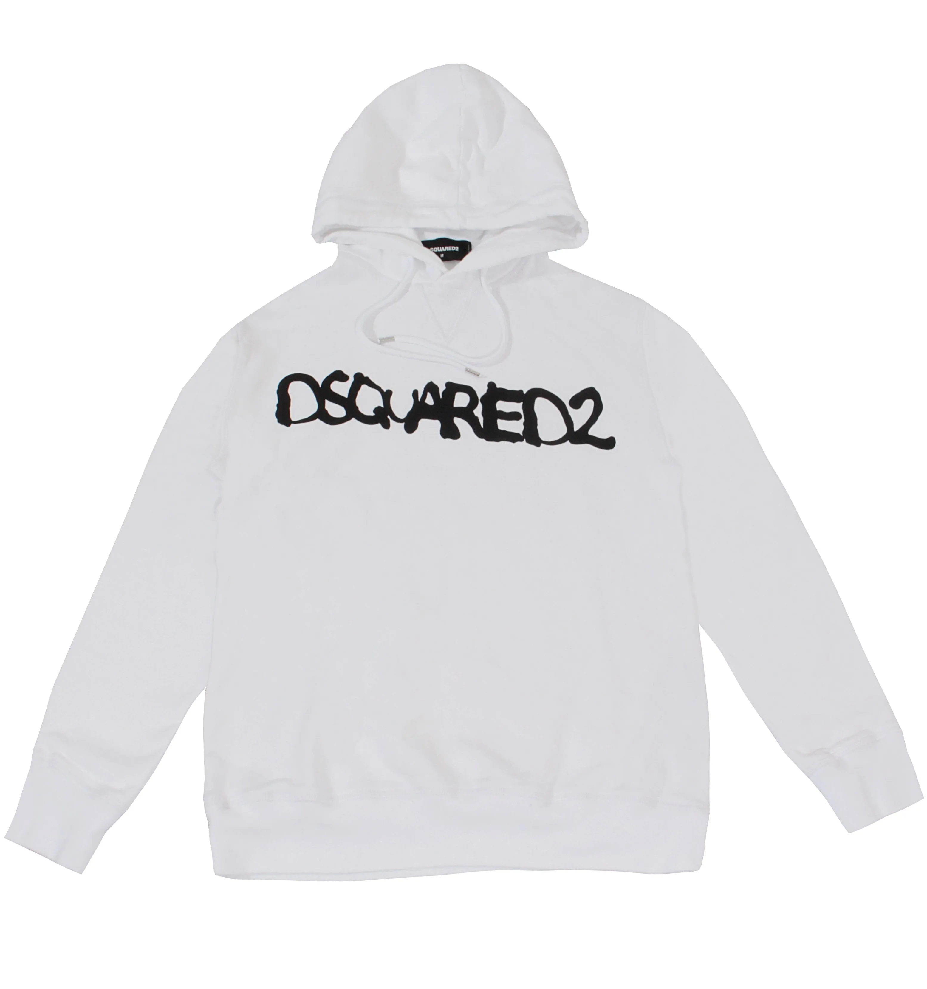 Dsquared2 Logo Hoodie - White & Black