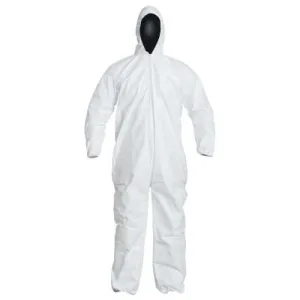 DuPont™ Tyvek IsoClean Coverall with attached Hood, White, 2X-Large, IC180S-2XL
