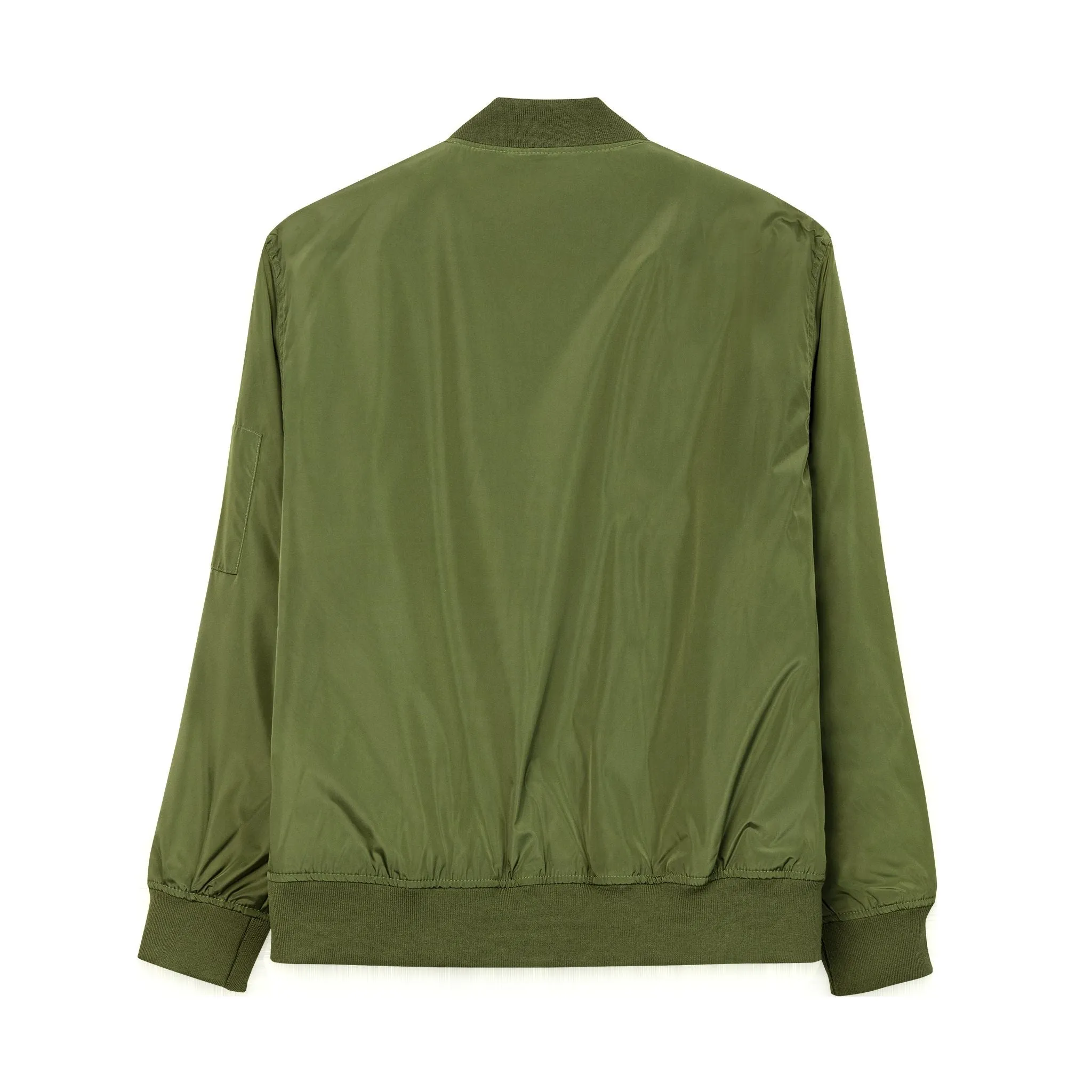 Eco-Friendly Embroidered Bomber Jacket
