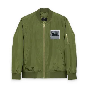 Eco-Friendly Embroidered Bomber Jacket