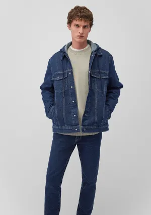Eddie Dark Blue College Denim Jean Jacket